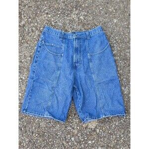 Boss by Hugo Design Denim Cargo Shorts Size 36 Mens Blue 25" Long Inseam